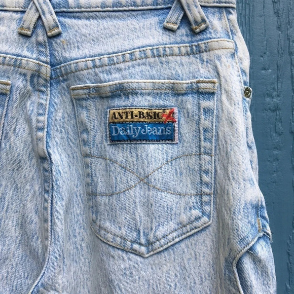 Vintage Acid Wash High Rise Mom Blue Jeans Denim 8 - Picture 7 of 9